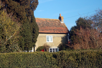A glimpse of College Farmhouse January 2011